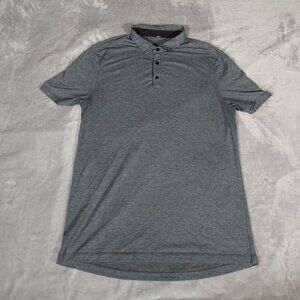 lululemon athletica Men's Charcoal Micro-Striped Polo